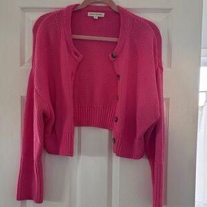 banana republic Fuchsia Cardigan Sweater